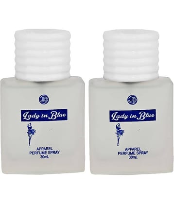 JD INTERNATIONAL LADY IN BLUE Perfume for Women Long Lasting Formula 30 ml (Pack of 2)