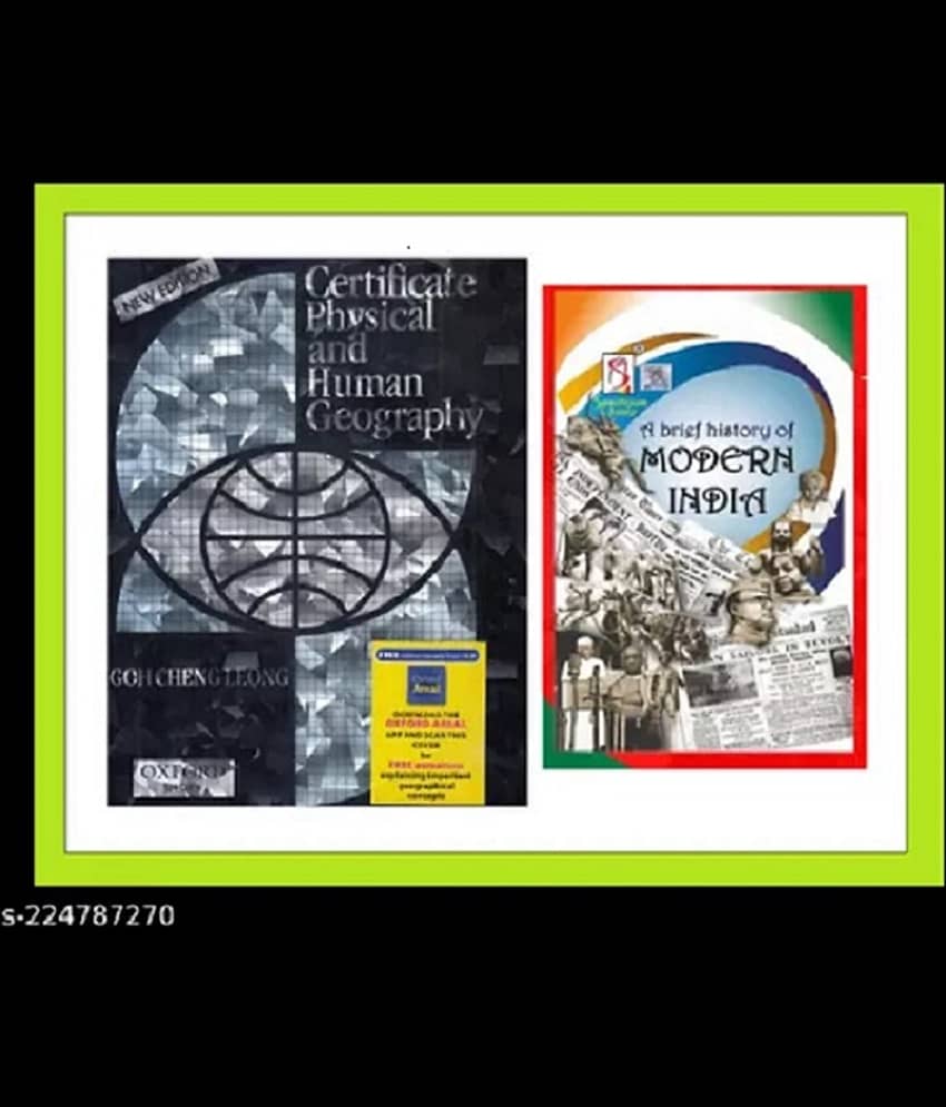 Certificate physical  geography + Spectrum A brief history of modern India by Rajiv Ahir