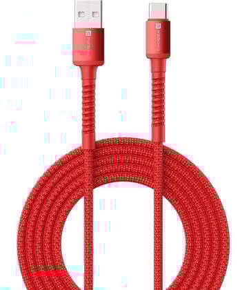 Portronics Black 3A Type C Cable 2 Meters