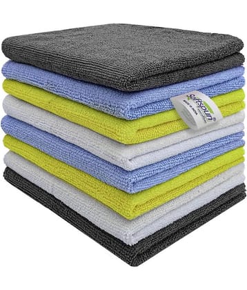 SOFTSPUN Microfiber Cleaning Cloths, 8 pcs 30x40cms 280GSM Multi-Color Highly Absorbent, Lint and Streak Free, Multi - Purpose Wash Cloth for Kitchen, Car, Window, Stainless Steel