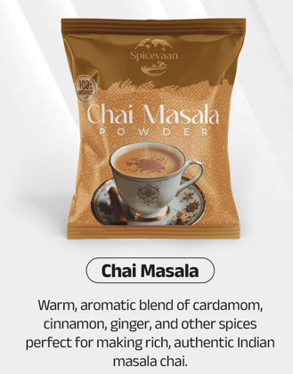 Spicevaan Sip & Snack Combo (2 x 100g) | Organic Chai Masala & Chaat Masala | Perfect Seasoning for Tea Time & Fruit Salads