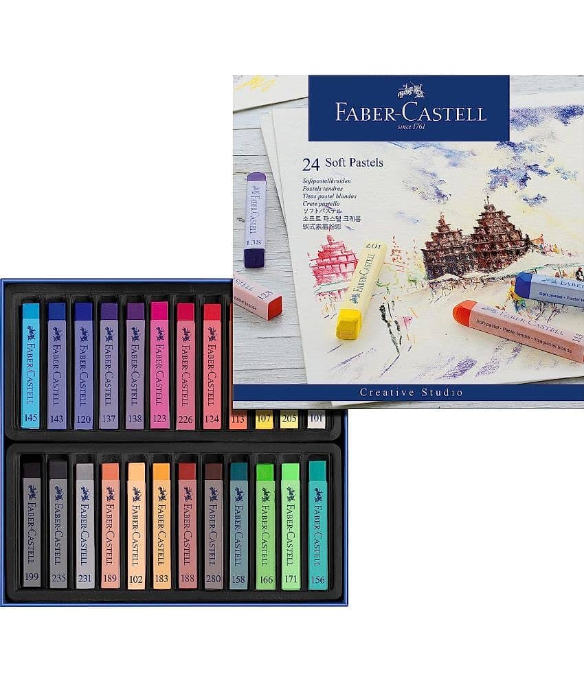 Faber-Castell 128324 Goldfaber Studio Soft Pastel Chalks Pack Of 24 Assorted Colours