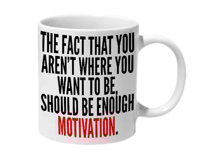 Multicolor Enough Motivation Ceramic Mug