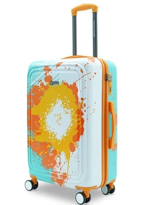 American Traveller TourisGlide Sport Luggage Trolley Bag Set of 3 (PC) Durable Hard Shell for Travel Suitcase with 360 Disk Wheels| TSA Type Lock| Heavy-Duty Lining| Football Splash (Medium)