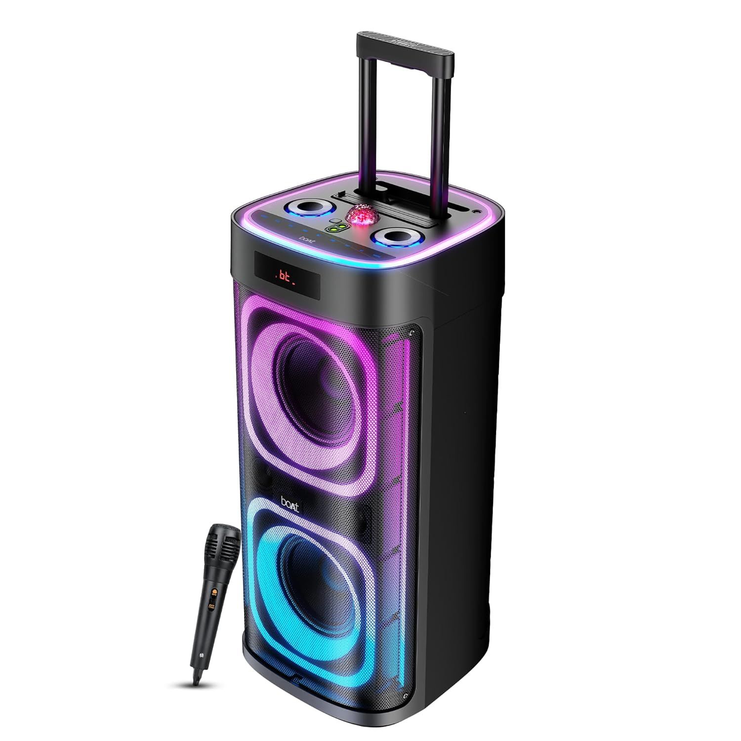 boAt 2025 Launch PartyPal 700, Bluetooth Speaker, Karaoke mic with Speaker (Premium Black) boAt 2025 Launch PartyPal 700, Bluetooth Speaker, Karaoke mic with Speaker (Premium Black) - Black