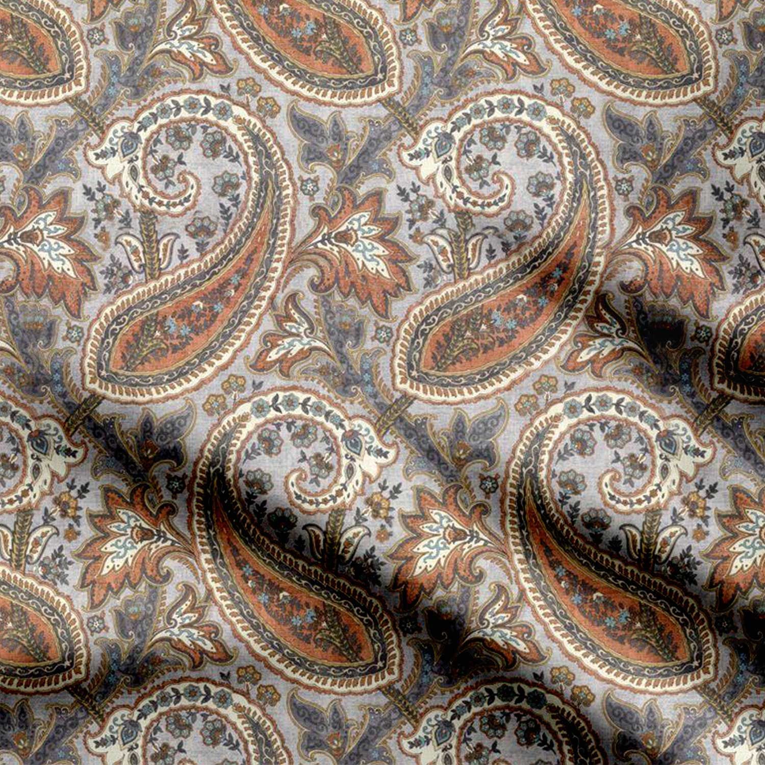 Parisi paisley persimmon-Cotton