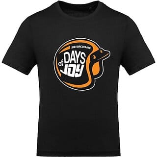 FastB Couple Printed Round Neck Black T-Shirt