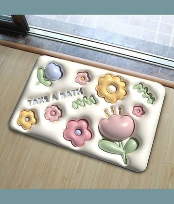 RAMDEV ENTERPRISE Rubber Bath Mat 40x60 cm ( Pack of 1 ) - Multicolor