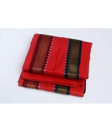Dyana Core Pure Cotton Embroidered Bath, Beach, Face, Hair, Hand, Sport, Gamcha/Towel ( Pack of 1 ) - Red
