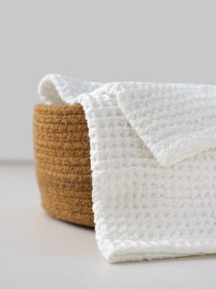 Waffle-Textured Towel for New born