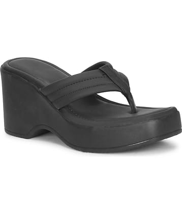 Commander Shoes Black Women's Slip On Heels