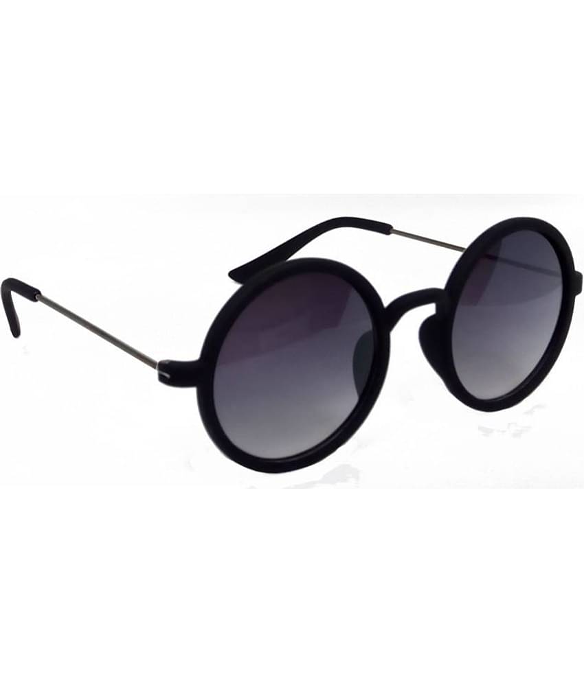 Hrinkar Black Round Sunglasses ( Pack of 1 )