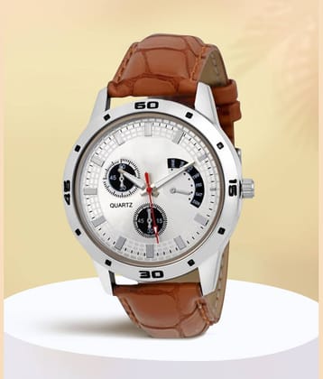 Trex Brown PU Analog Men's Watch