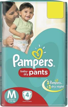 Pampers New Diaper Pants - Medium, 4 Pcs Pampers New Diaper Pants - Medium, 4 Pcs