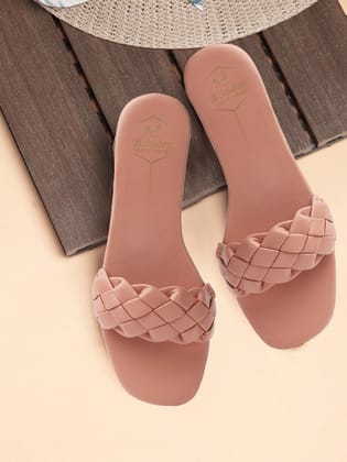 BLINDER Peach Slippers Flats 4
