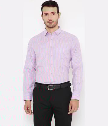 Maharaja - Pink Polyester Blend Slim Fit Men's Formal Shirt ( Pack of 1 )