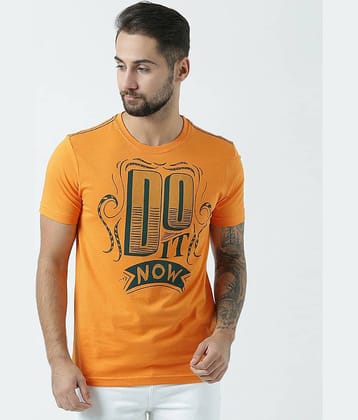 Huetrap Pack of 1 Cotton Regular Fit Men's T-Shirt ( Orange )