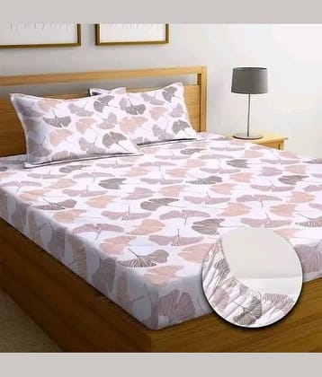 Decent Home White Cotton 1 Double King Bedsheet with 2 Pillow Covers ( 274 cm x 274 cm )