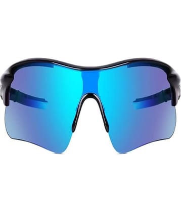 Bayberry Blue Rectangular Sunglasses ( Pack of 1 )
