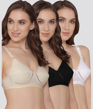 Kalyani Pack of 3 Cotton Blend Non Padded Women's Everyday Bra ( Multicolor ) DIKSHA