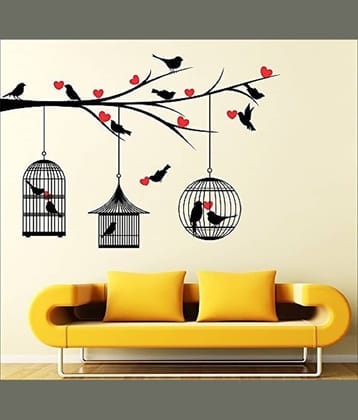 Inkfence Wall Sticker Birds ( 84 x 121 cms )