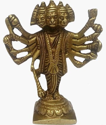 Shri Astha Vinayak Marble Punchmukhi hanuman Idol ( 3.5 cm )