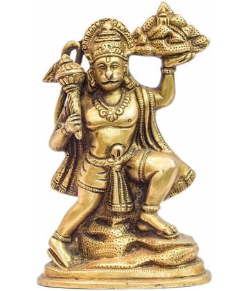Shri Astha Vinayak Brass Lord Hanuman Idol ( 17 cm )