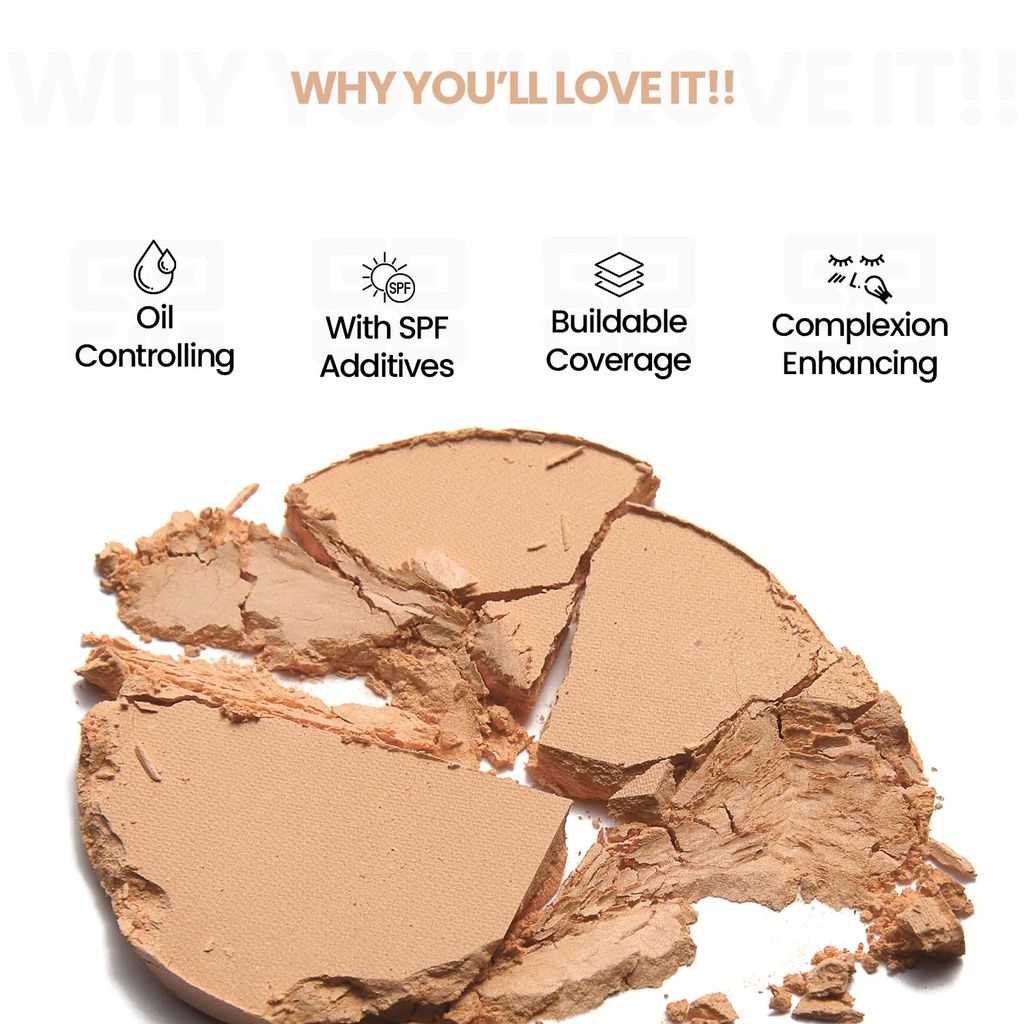 STARSTRUCK BY SUNNY LEONE Flawless Finish: The Ultimate Compact Powder for Effortless Beauty-9 gram (Compact Powder)