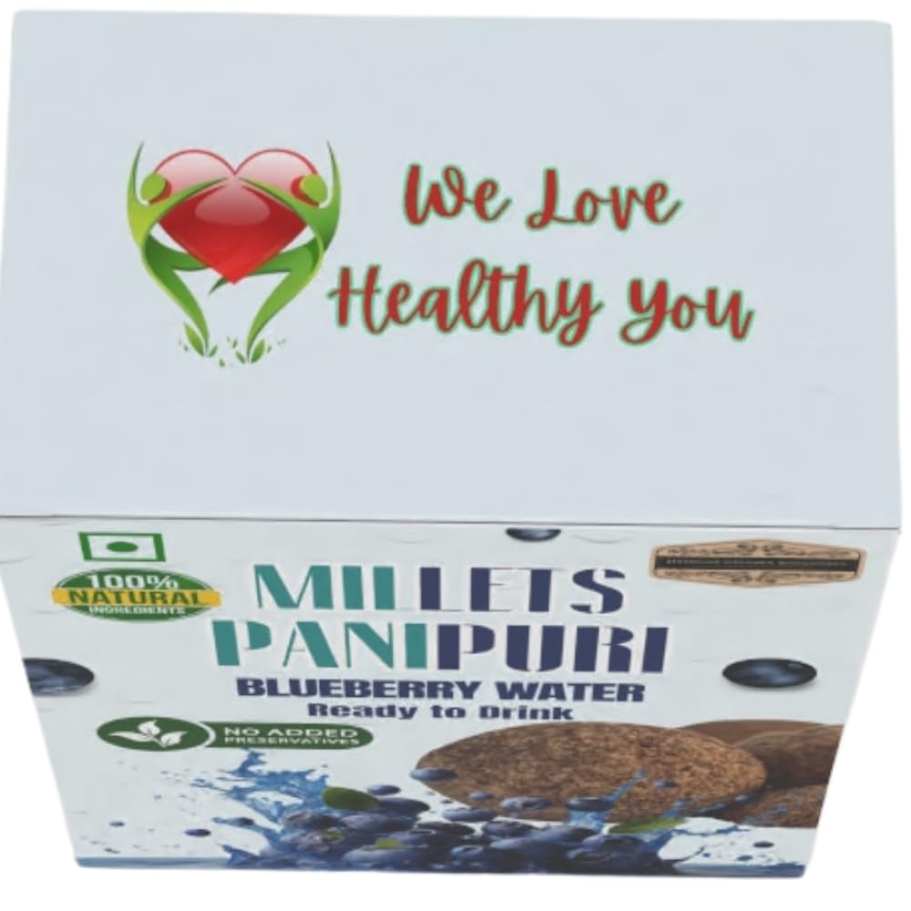 BLUEBERRIES PANI PURI WATER, INDIAN KHANA KHAZANA Ready to Drink Pani-Puri Water 200ml X 2 (400ml)| Indian Tasty Flavour Ready to Drink Pani Puri Water | No Preservatives Portable Authentic Tasty Water (Blue-Berry) | FREE 6 Panipuri pallets with each pack