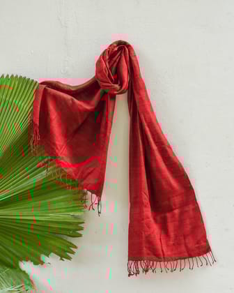 Dark Red Natural Dyed Eri-stole