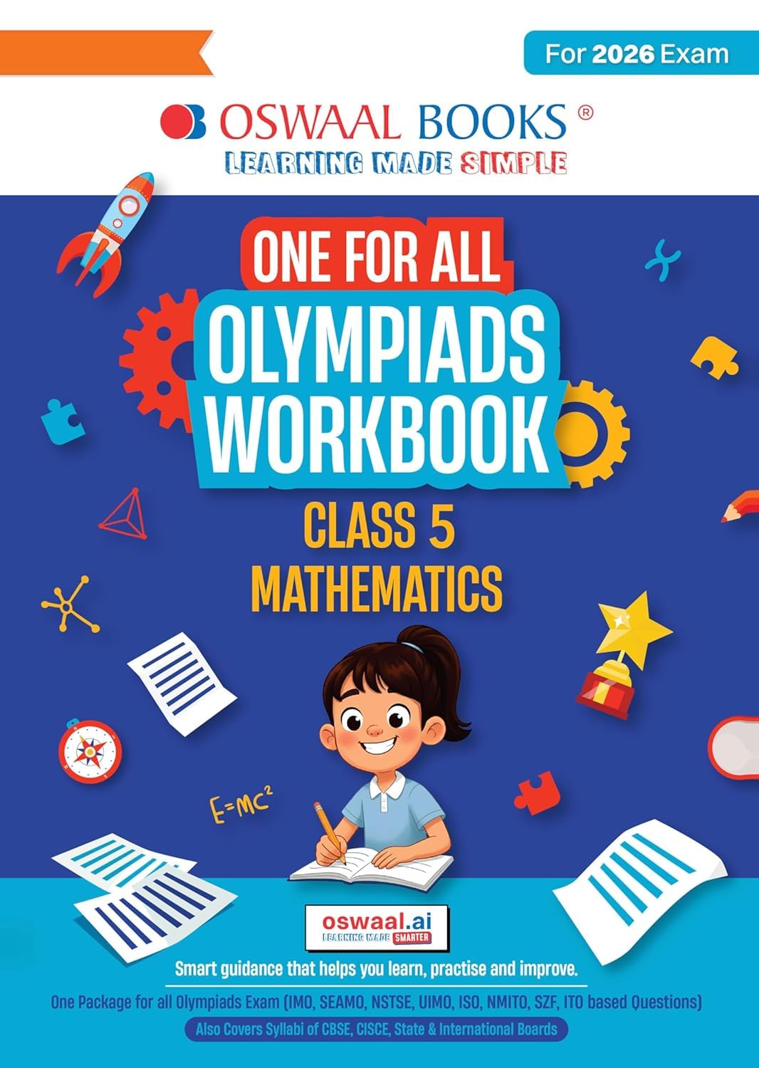 Oswaal One for All Olympiads Workbook Class 5 Maths For 2025 Exam -10 May 25