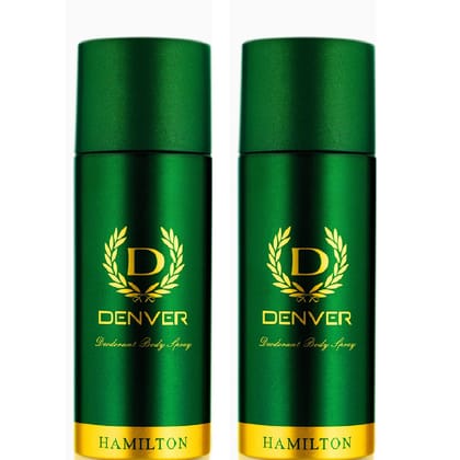 DENVER Hamilton Deo - 150ML Each (Pack of 2) | Long Lasting Deodorant Body Spray for Men DENVER Hamilton Deo - 150ML Each (Pack of 2) | Long Lasting Deodorant Body Spray for Men - 82.5 ml (Pack of 2)