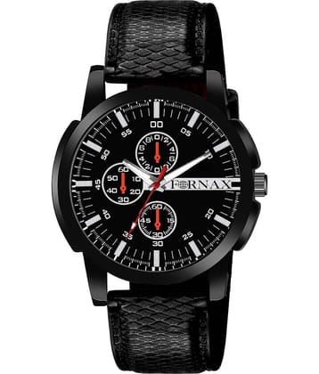 FORNAX - Black Silicon Analog Men's Watch