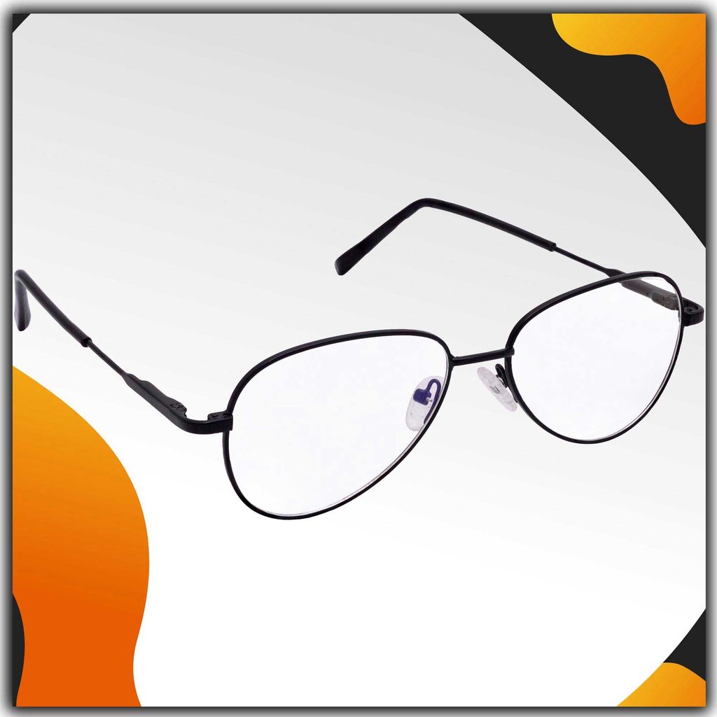Hrinkar Metal Full Rim Aviator Spectacles Frames for Men & Women - HFRM19016