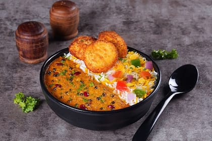 Dal Makhni Rice Bowl With Dahi Kebab (Protein-25g)