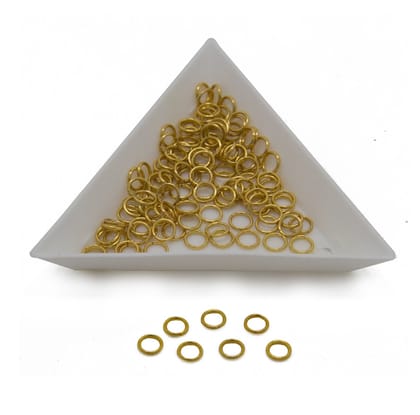 Tarnish Resistant 304-Stainless Steel Ion Plated Jump Rings 5x0.8 MM (60 Pieces, 5 Grams) Gold Color For Jewellery Making-60 Pieces / 5 Grams