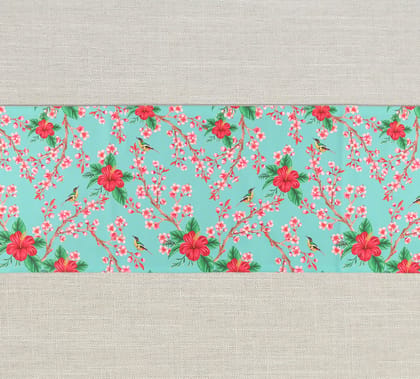 India Circus Perching Floral Paradise 94 X 14 Table And Bed Runner