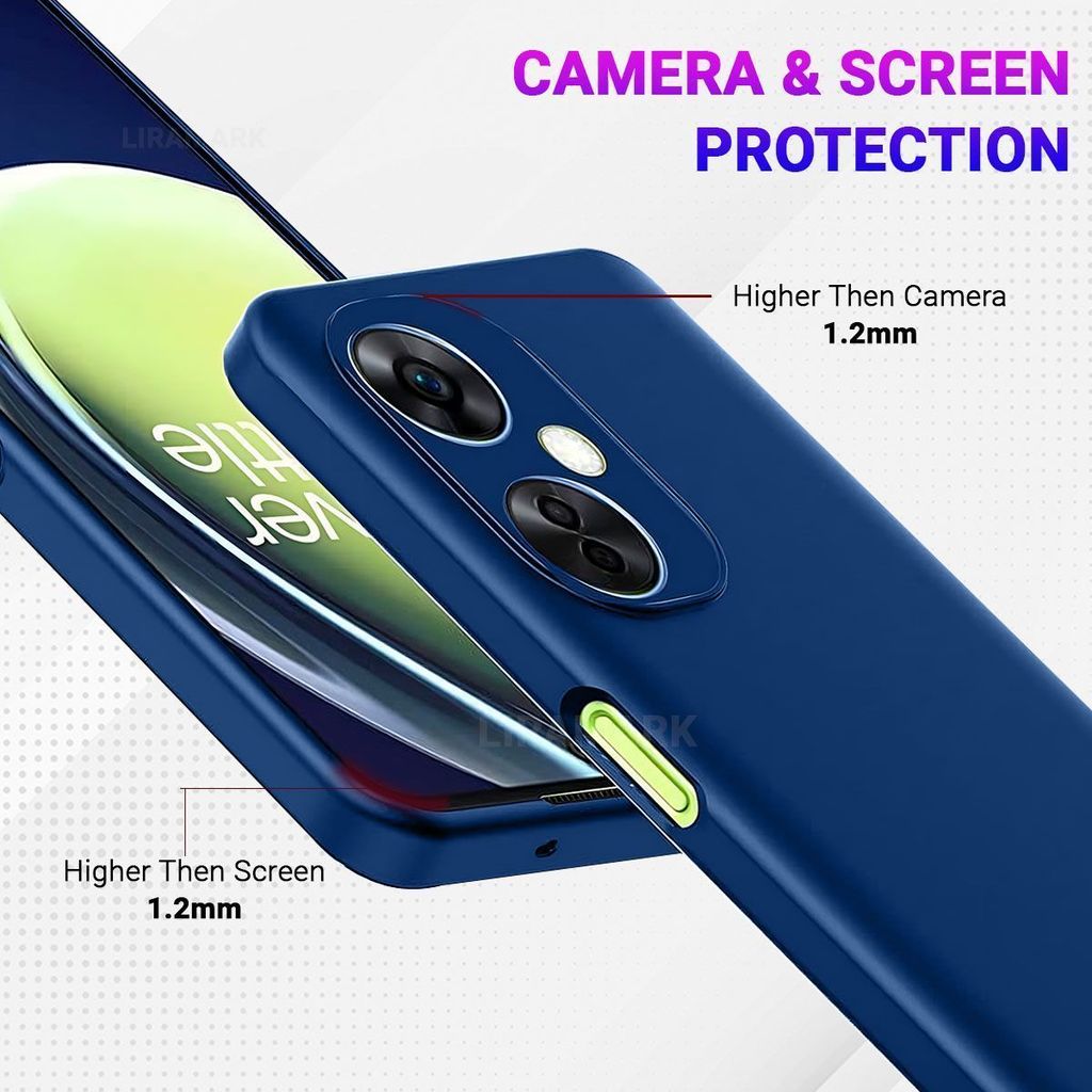 LIRAMARK Liquid Silicone Soft Back Cover Case for OnePlus Nord CE 3 Lite 5G / 1+Nord CE 3 Lite 5G