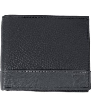 CIMONI Black Leather Men's Two Fold Wallet ( Pack of 1 )