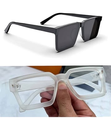 Elligator Multicolor Rectangular Sunglasses ( Pack of 2 )