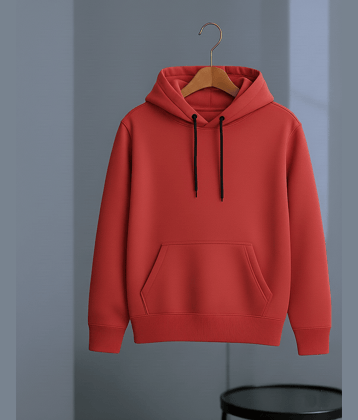 Try This Cotton Blend Hooded Men's Sweatshirt - Red ( Pack of 1 )