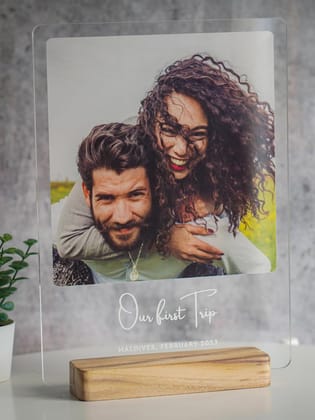 Photo Frame Customised Gift, Personalized Photo, Anniversary, Wedding, Marriage, Birthday Gift (6x4 inch, acrylic)