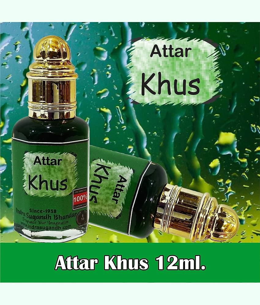 INDRA SUGANDH BHANDAR Attar For Men|Women Malabari Khus Pure & Original Vetiver Perfume Oil Long Lasting Fragrance 12ml Rollon Pack