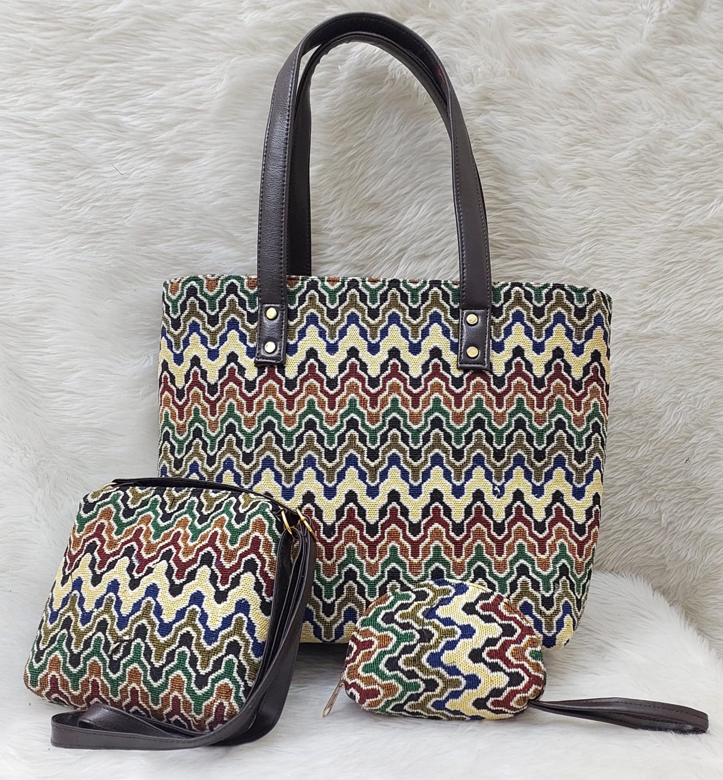 Ankara Tote Bag with 2 Pouches