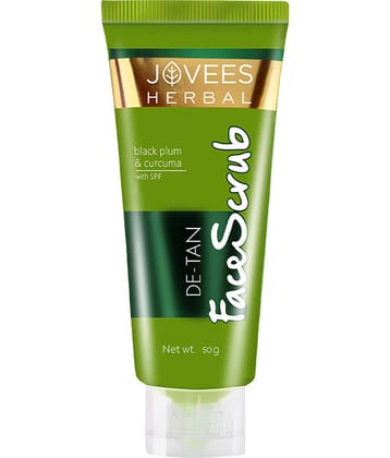 Jovees Herbal Detan Face Scrub With SPF For Removes Tanning For All Skin Type, 50gm (Pack of 1)