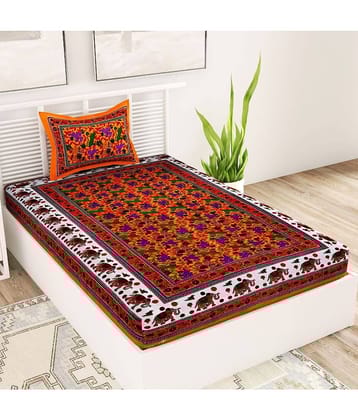 Uniqchoice Cotton Single Bedsheet ( Yellow )