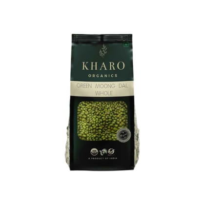 Kharo Organics Green Moong Dal Whole 500 Gms