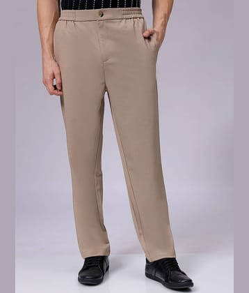 The Indian Garage Co. Regular Flat Men's Chinos - Beige ( Pack of 1 )