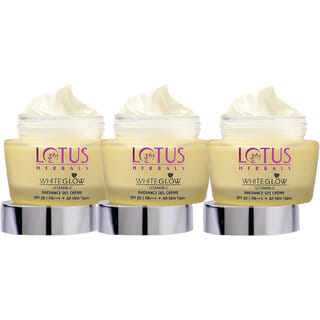 Lotus Herbals Whiteglow VitaminC Radiance Gel Crme Spf20  Pa AntiPollution 50G  (Pack Of 3)