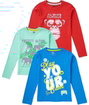 Cub Mcpaws Pack of 2 Boys Cotton T-Shirt ( Multi Color )